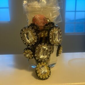 Elegant Gold and Silver Crystal Jewelry Set